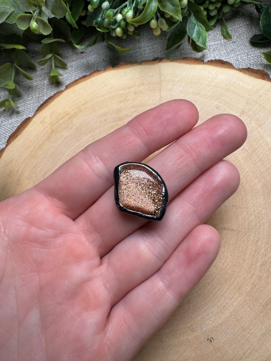 Goldstone Ring Size 6