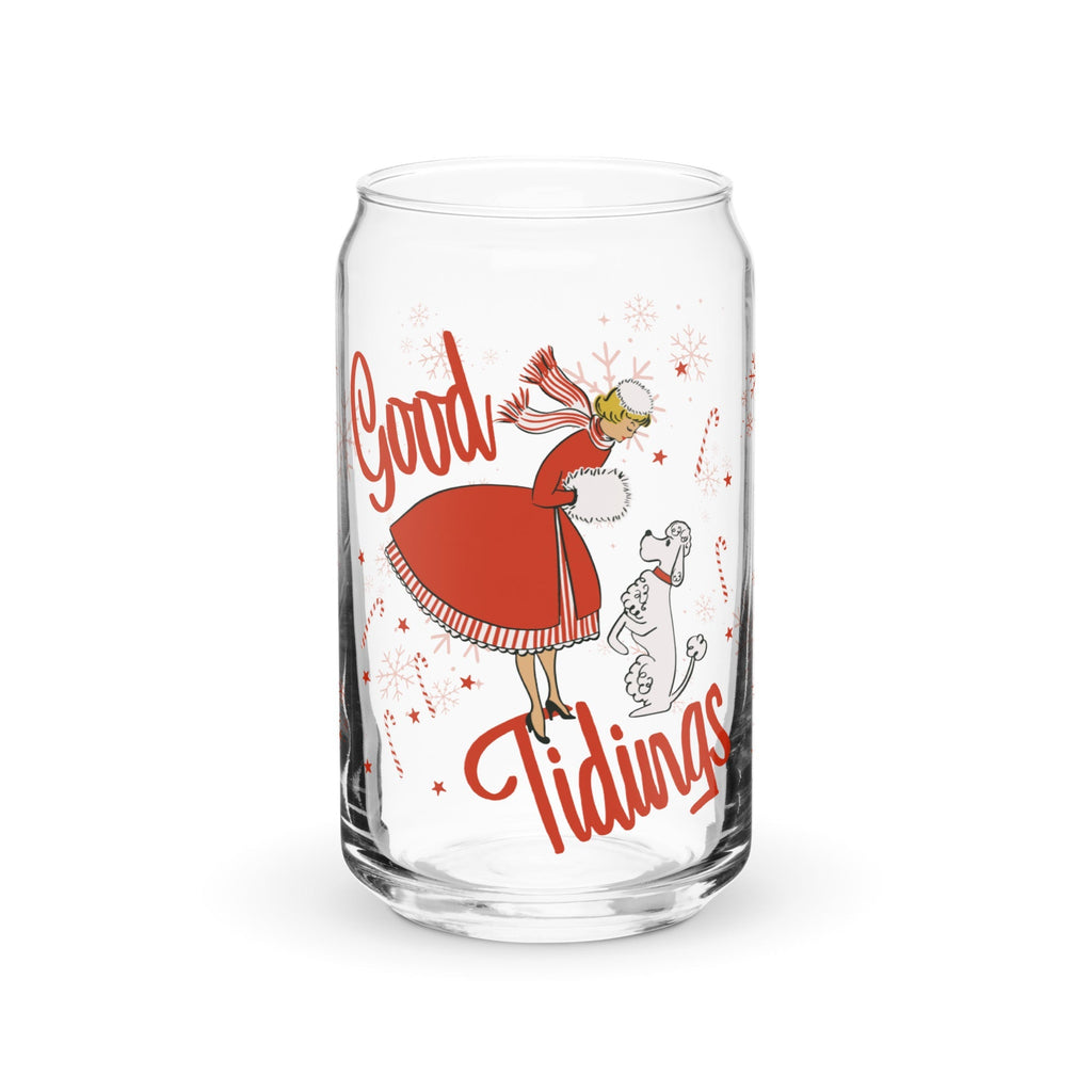Good Tidings Retro 16 oz. Glass Cup
