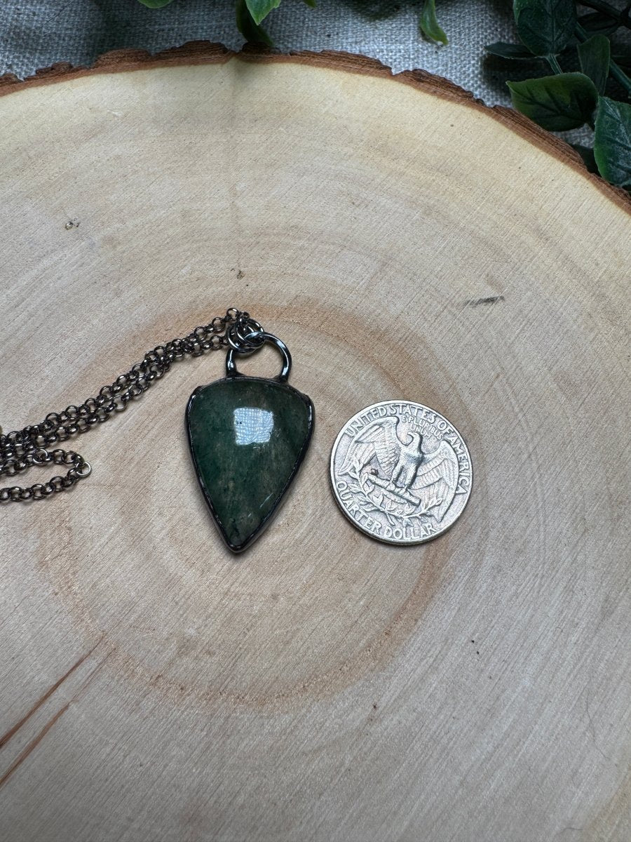 Green Strawberry Quartz Necklace