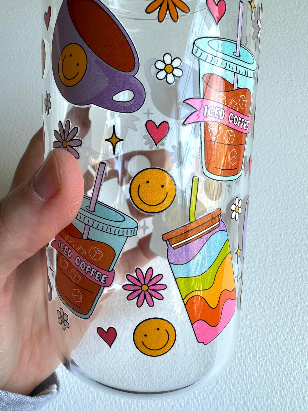 Groovy Coffee 16 oz. Glass Cup