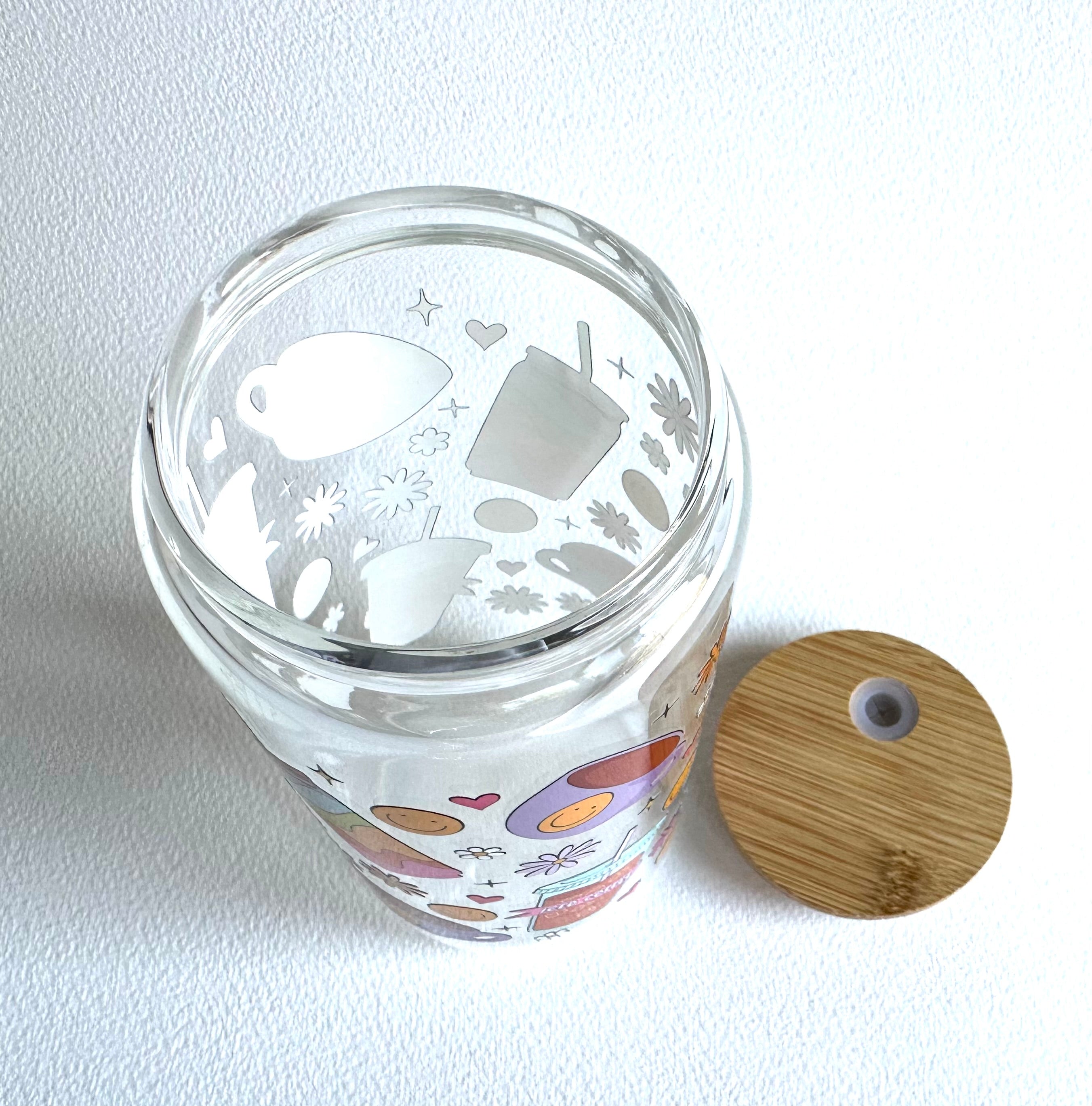 Groovy Coffee 16 oz. Glass Cup