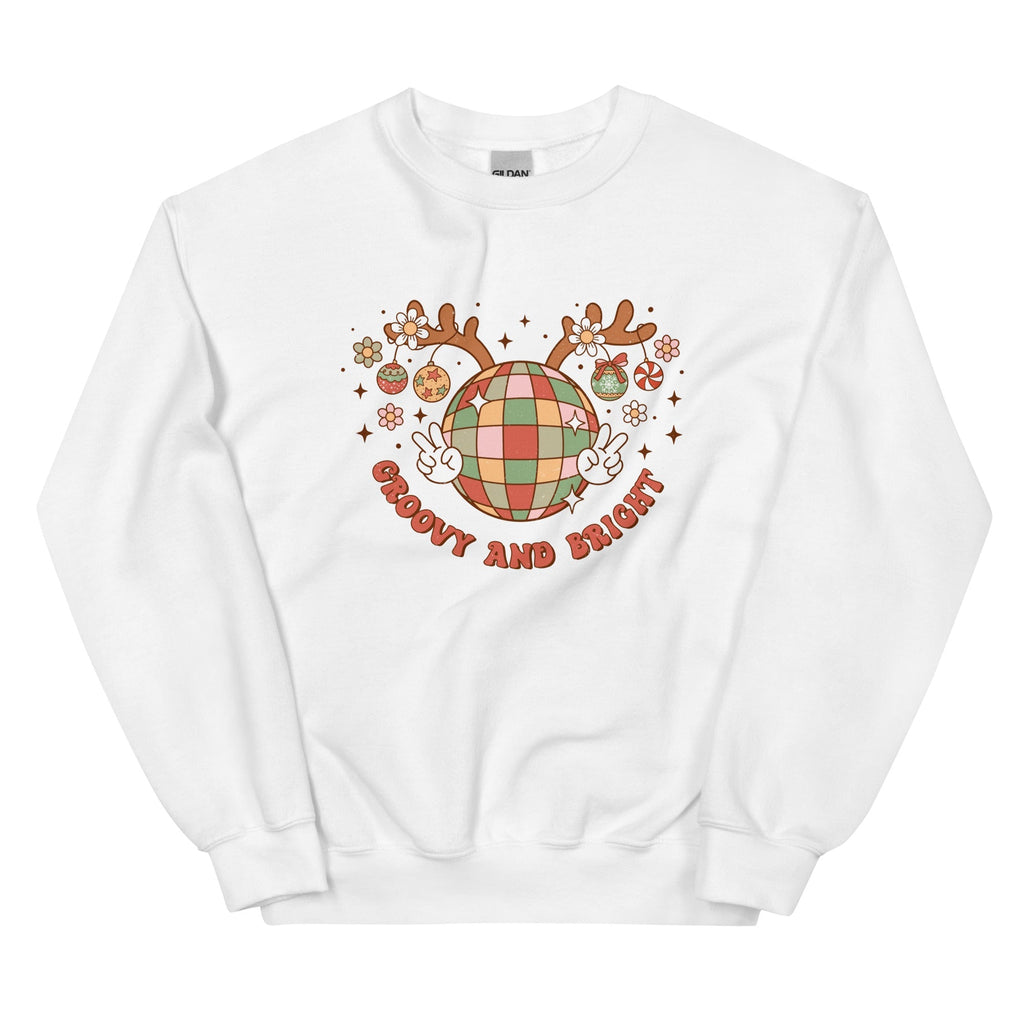 Groovy Merry and Bright Disco Ball Sweatshirt