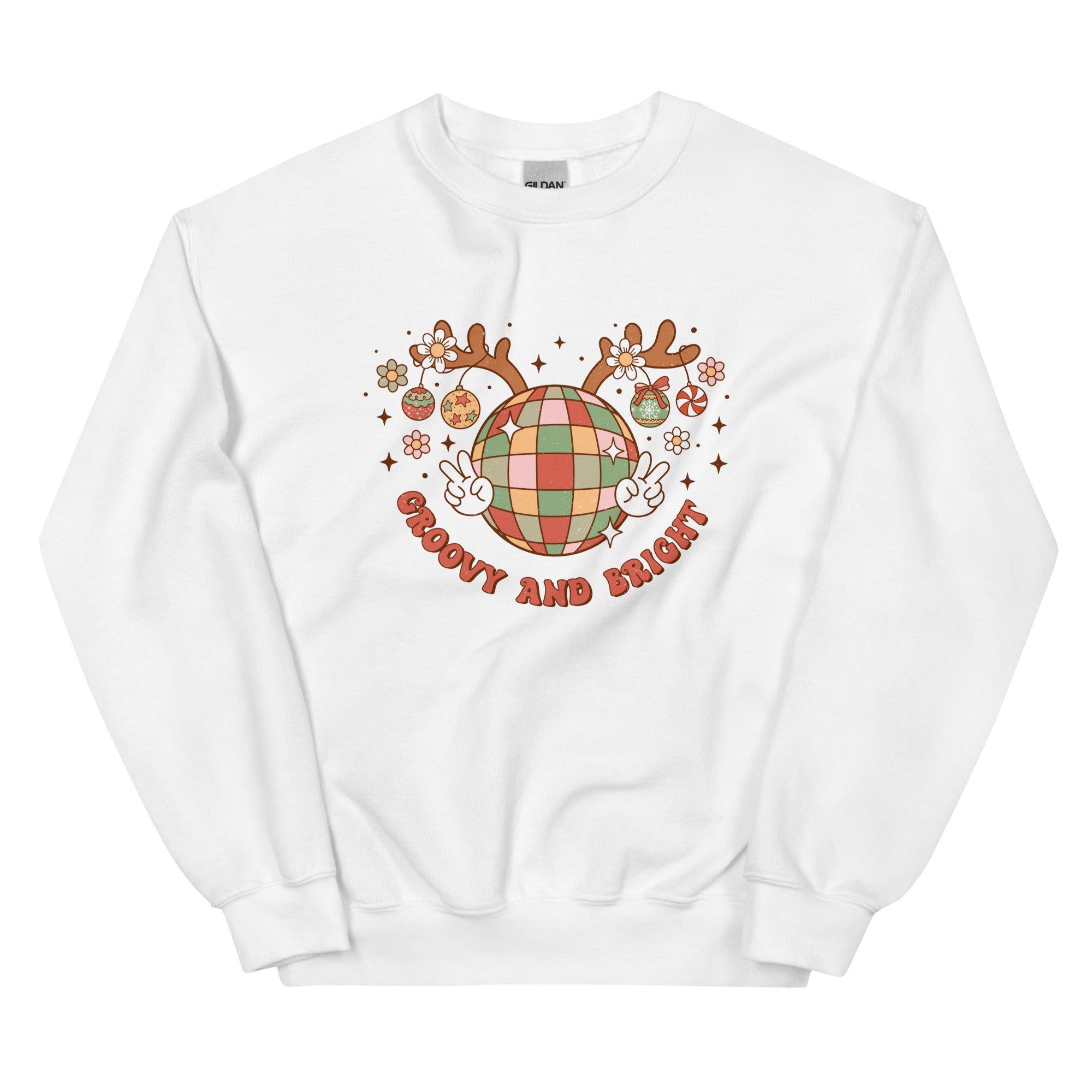 Groovy Merry and Bright Disco Ball Sweatshirt