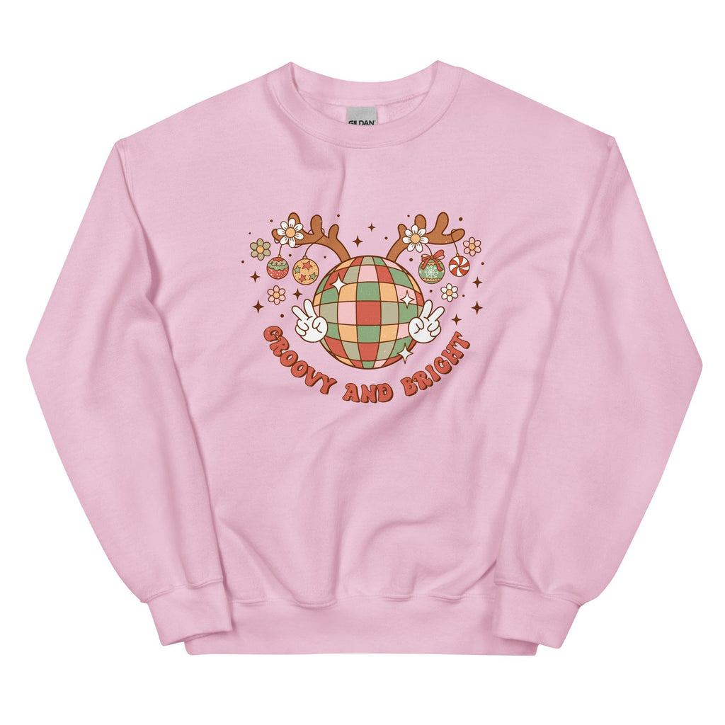 Groovy Merry and Bright Disco Ball Sweatshirt