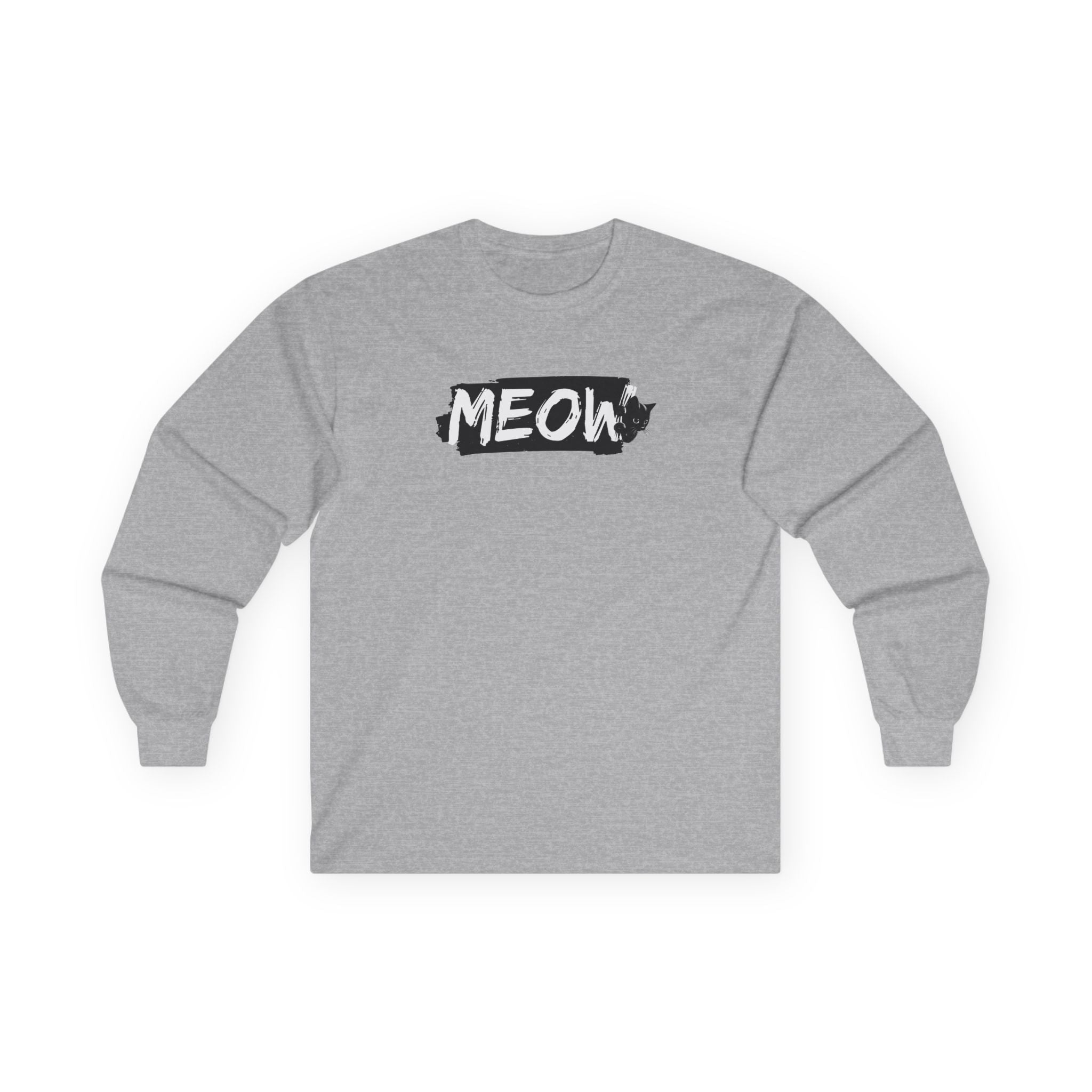 Grungy Meow Long Sleeve Tee