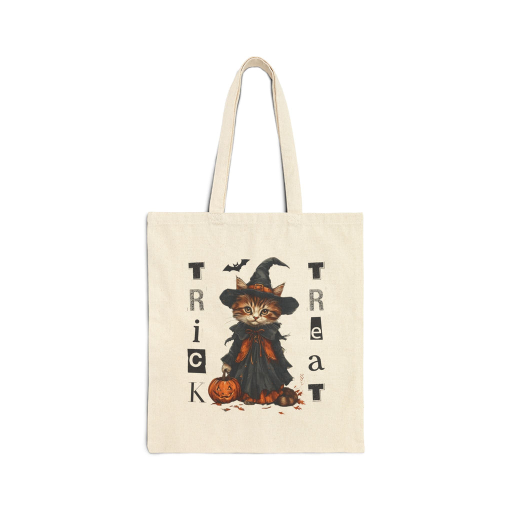 Halloween Cat Trick-or-Treat Tote Bag for Spooky Celebrations