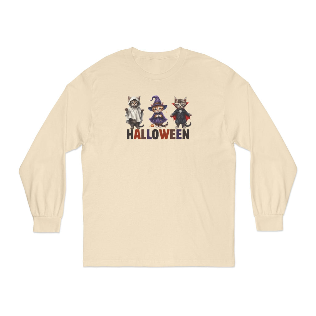Halloween Kittens Long-Sleeve T-Shirt for a Fun and Spooky Celebration