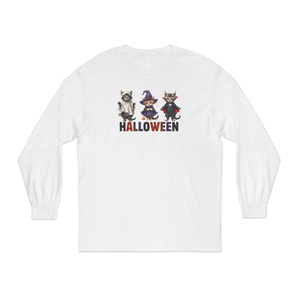 Halloween Kittens Long-Sleeve T-Shirt for a Fun and Spooky Celebration
