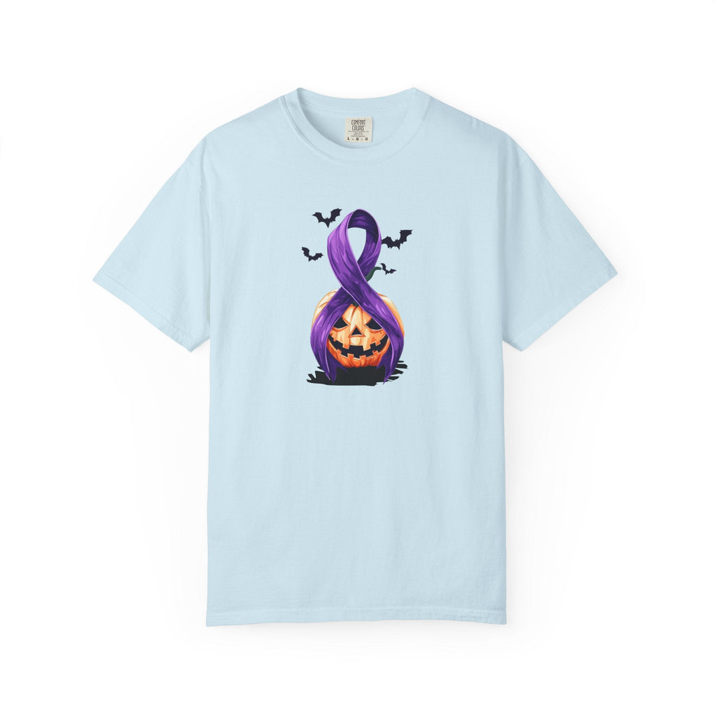 Halloween Unisex T-Shirt with Purple Ribbon Design