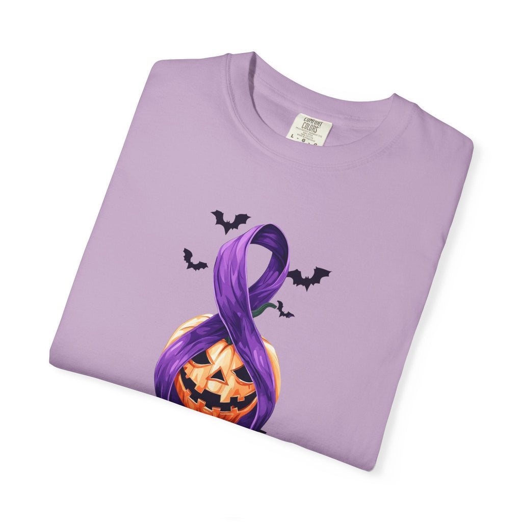Halloween Unisex T-Shirt with Purple Ribbon Design