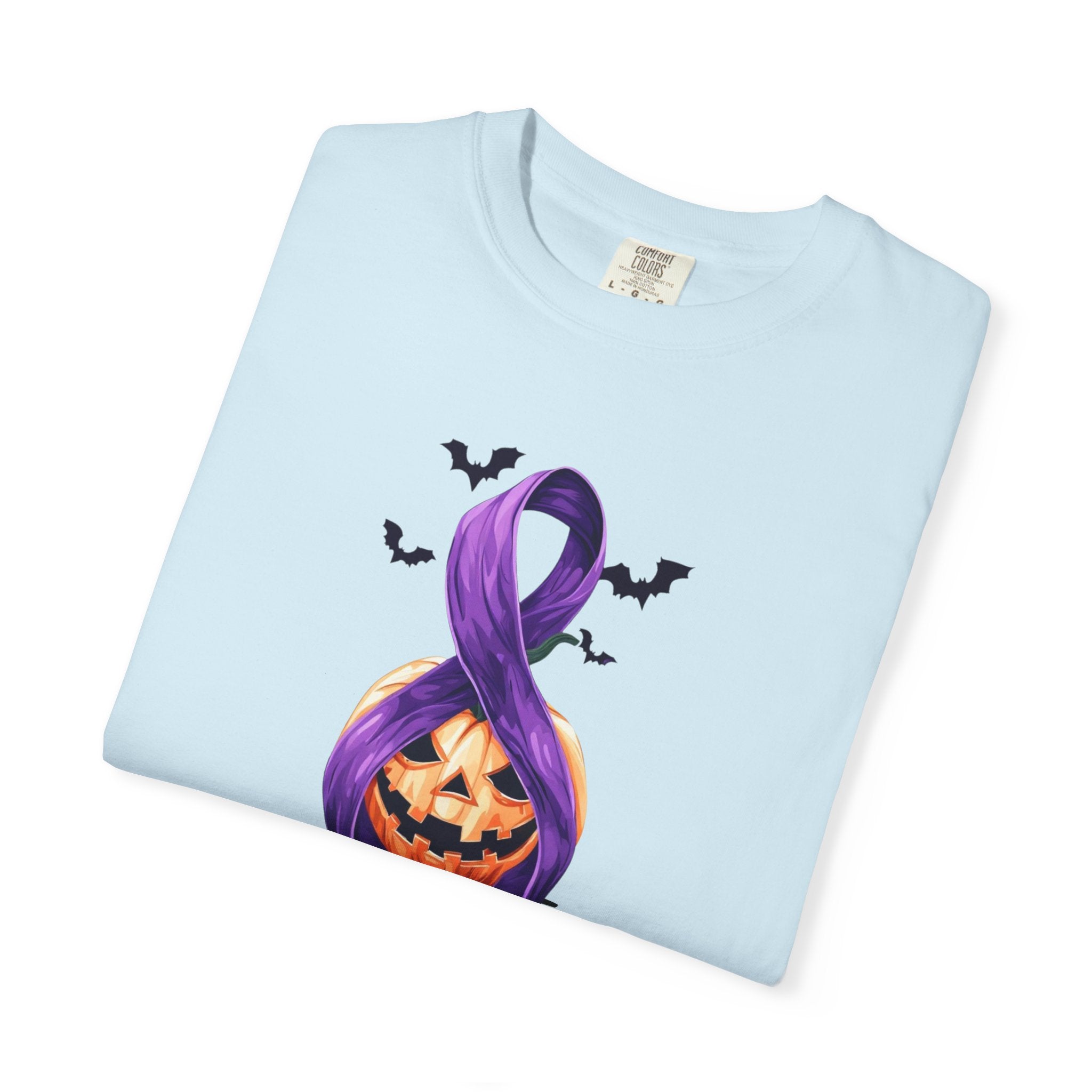 Halloween Unisex T-Shirt with Purple Ribbon Design