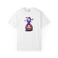 Halloween Unisex T-Shirt with Purple Ribbon Design