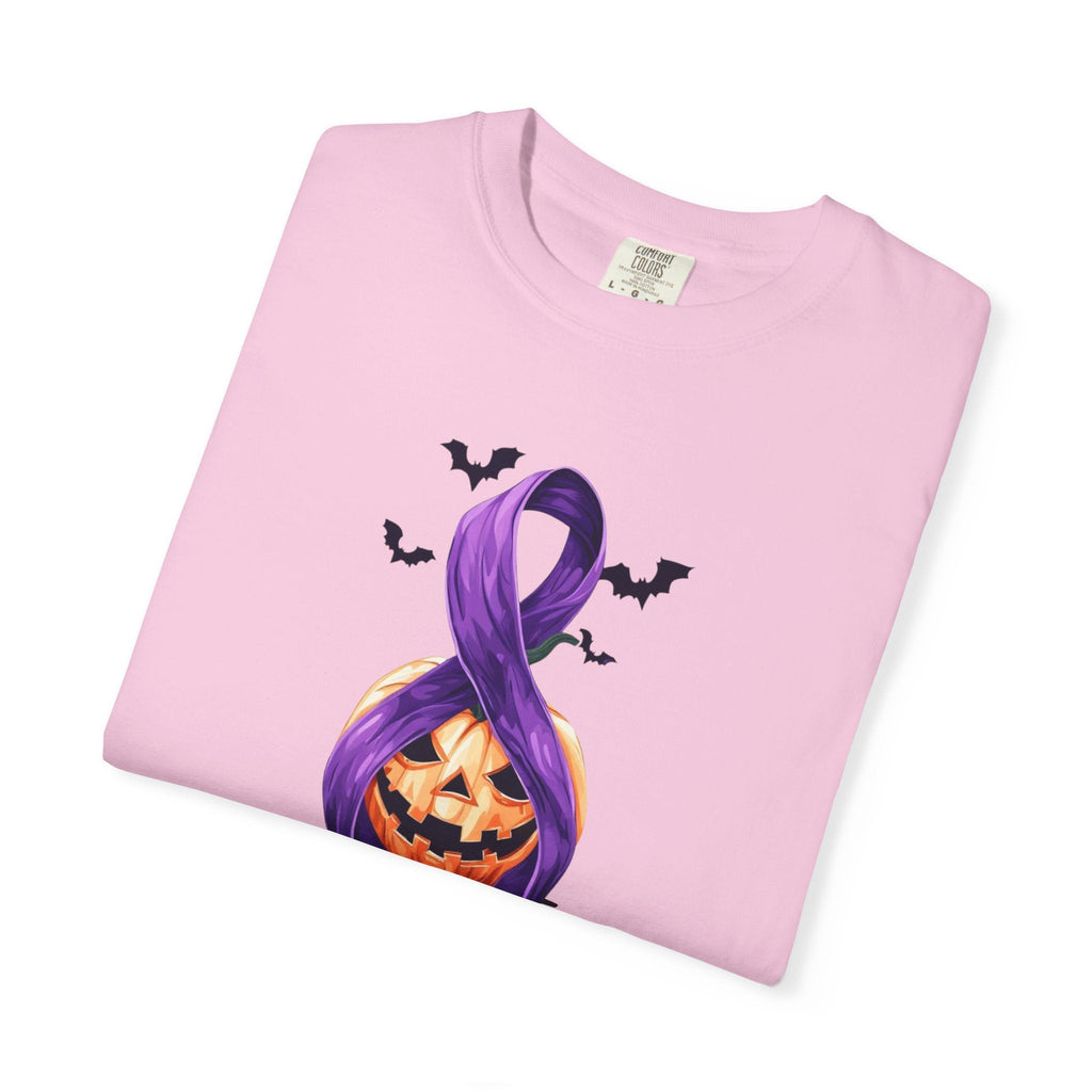 Halloween Unisex T-Shirt with Purple Ribbon Design