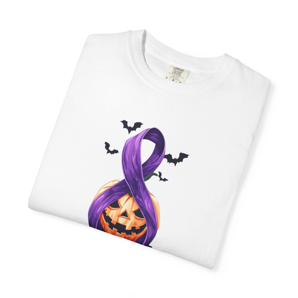 Halloween Unisex T-Shirt with Purple Ribbon Design