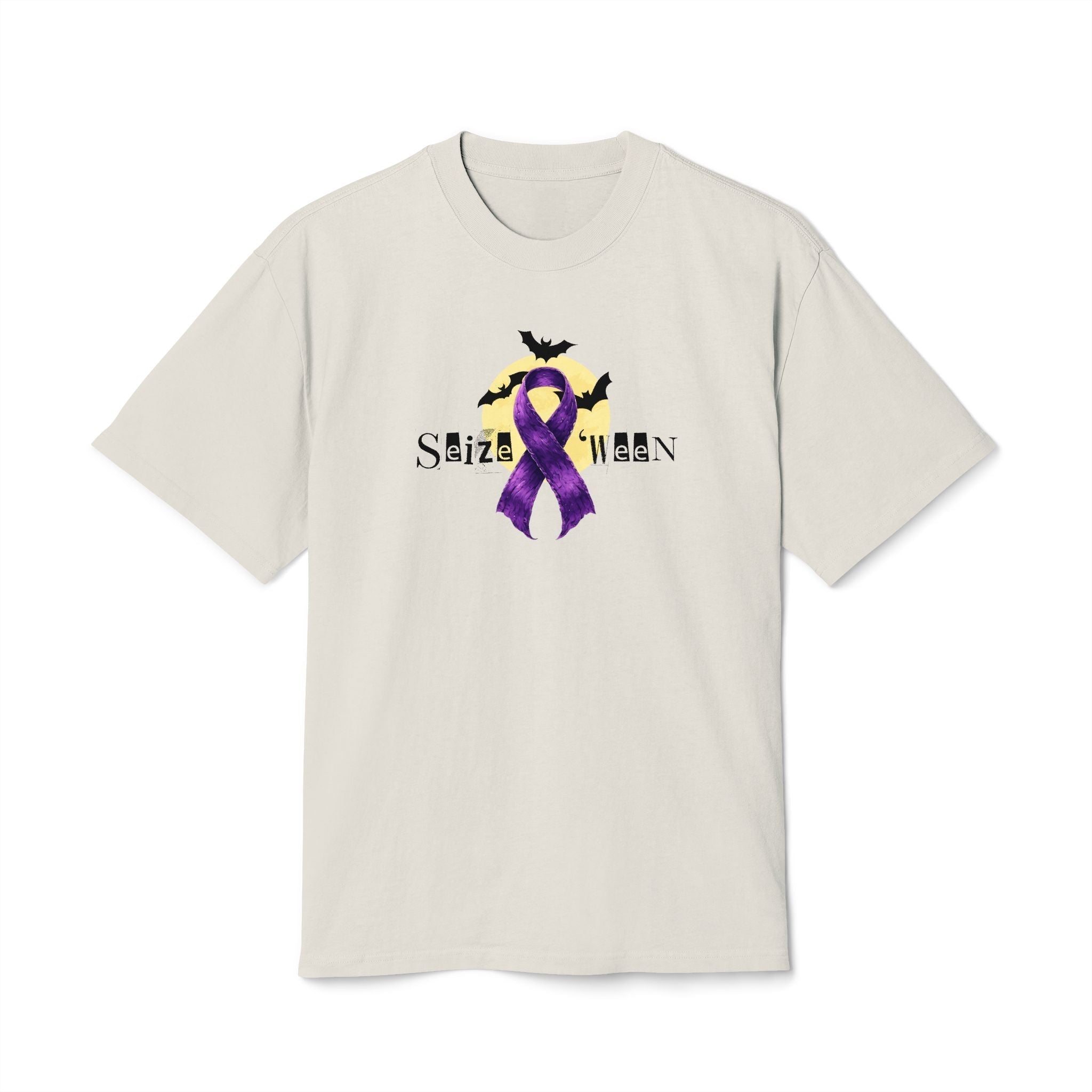 Halloween Purple Ribbon Unisex Faded Tee
