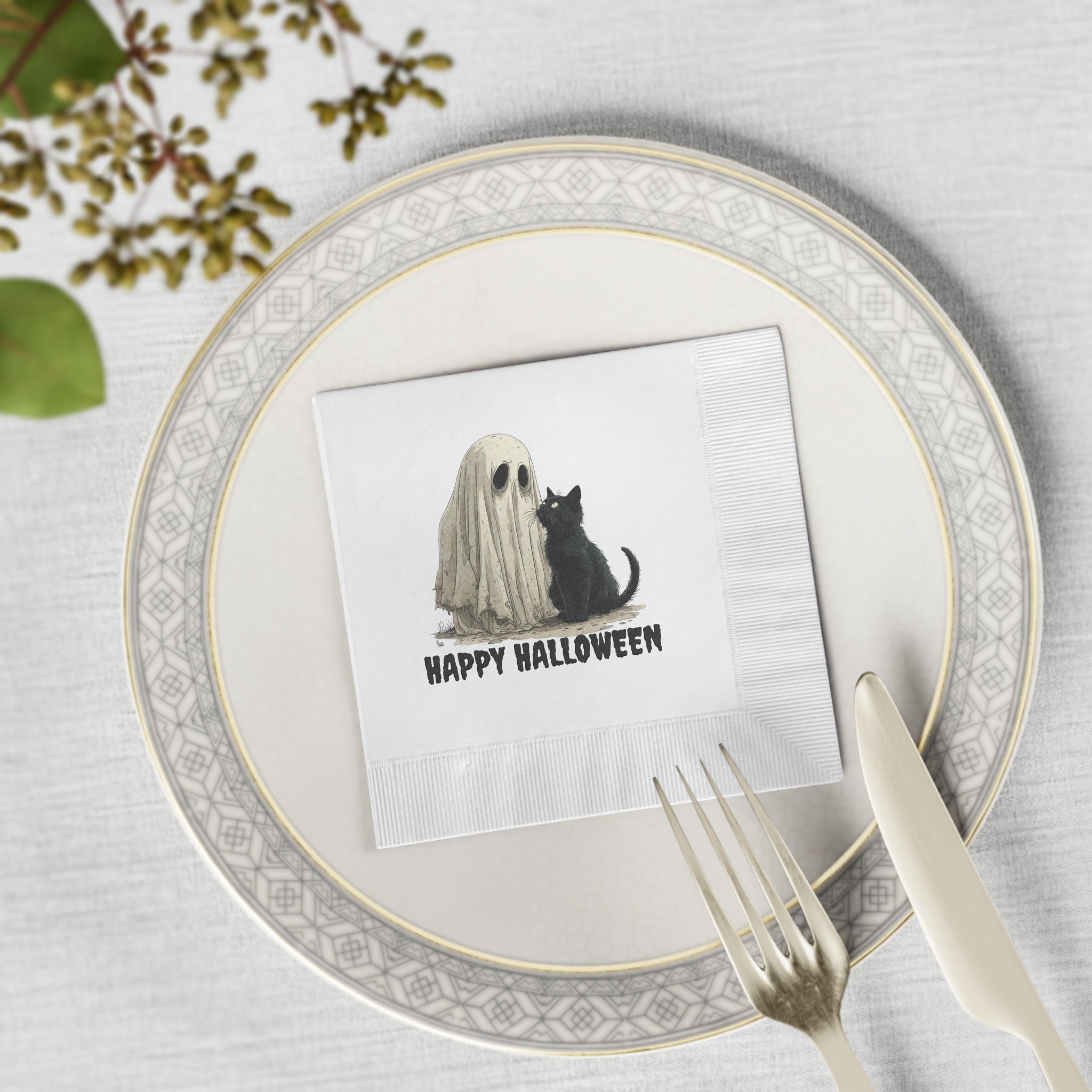 Spooky Halloween-Themed Party Napkins