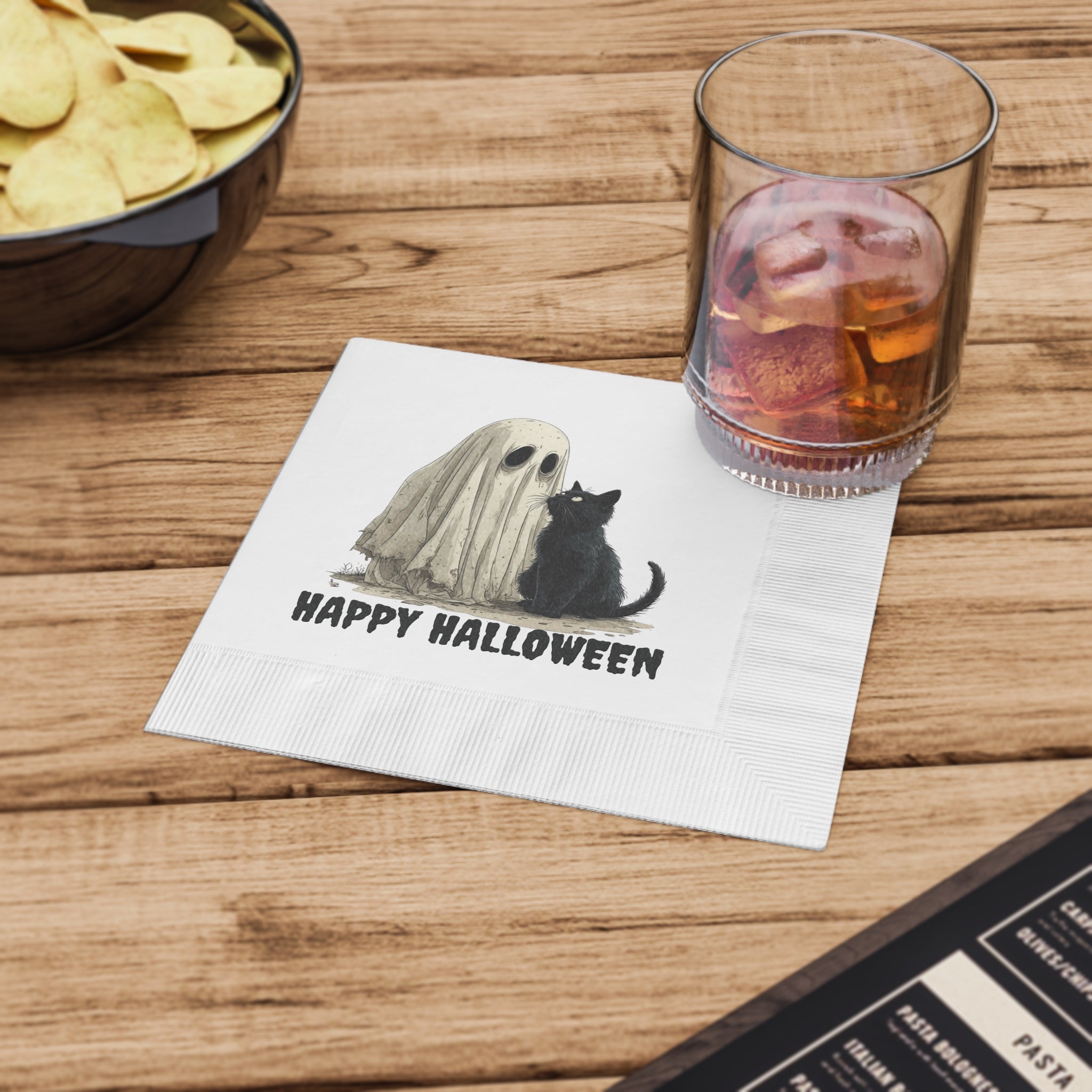Spooky Halloween-Themed Party Napkins