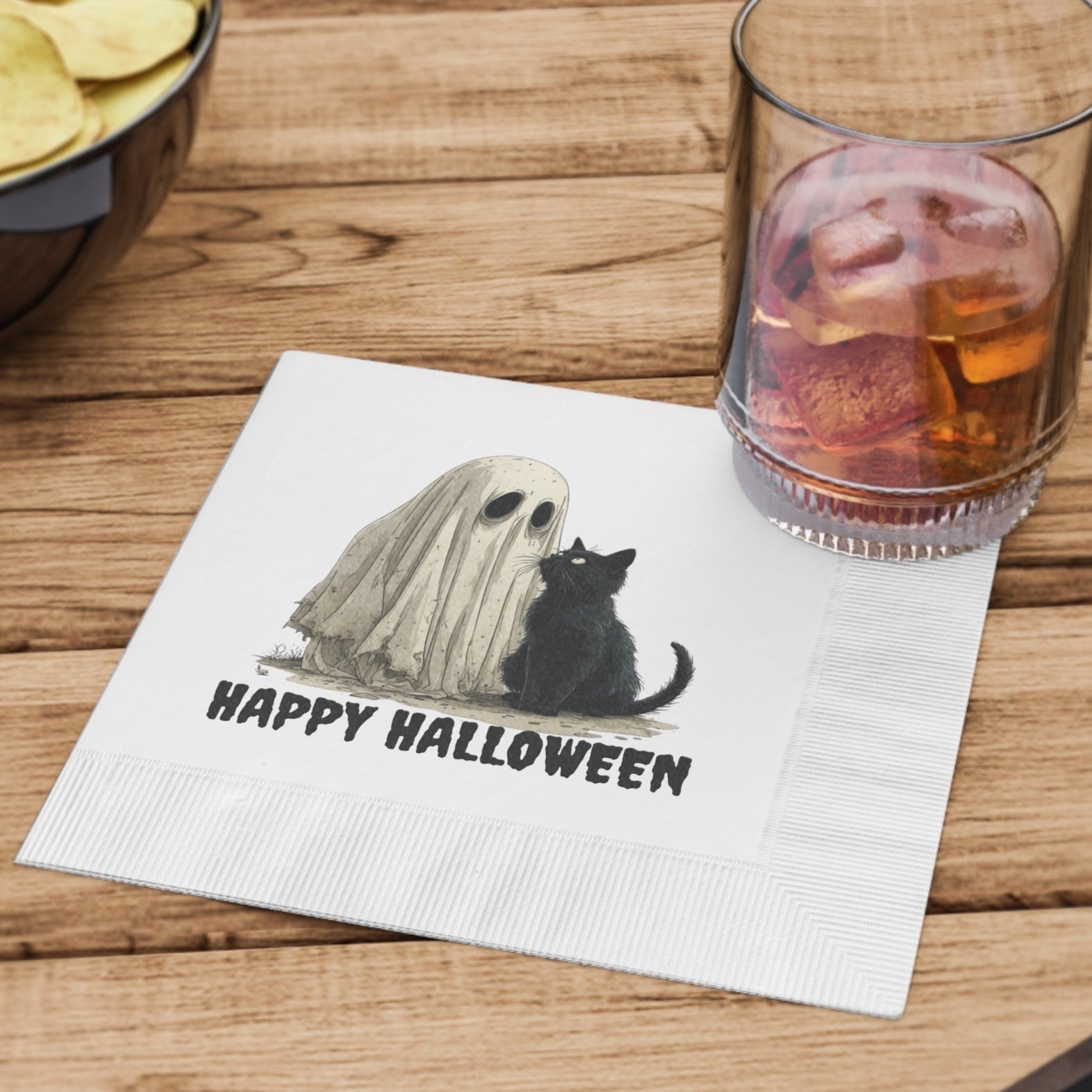 Spooky Halloween-Themed Party Napkins