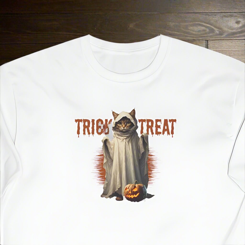 Halloween Trick-or-Treat Kitty Long-Sleeve Tee