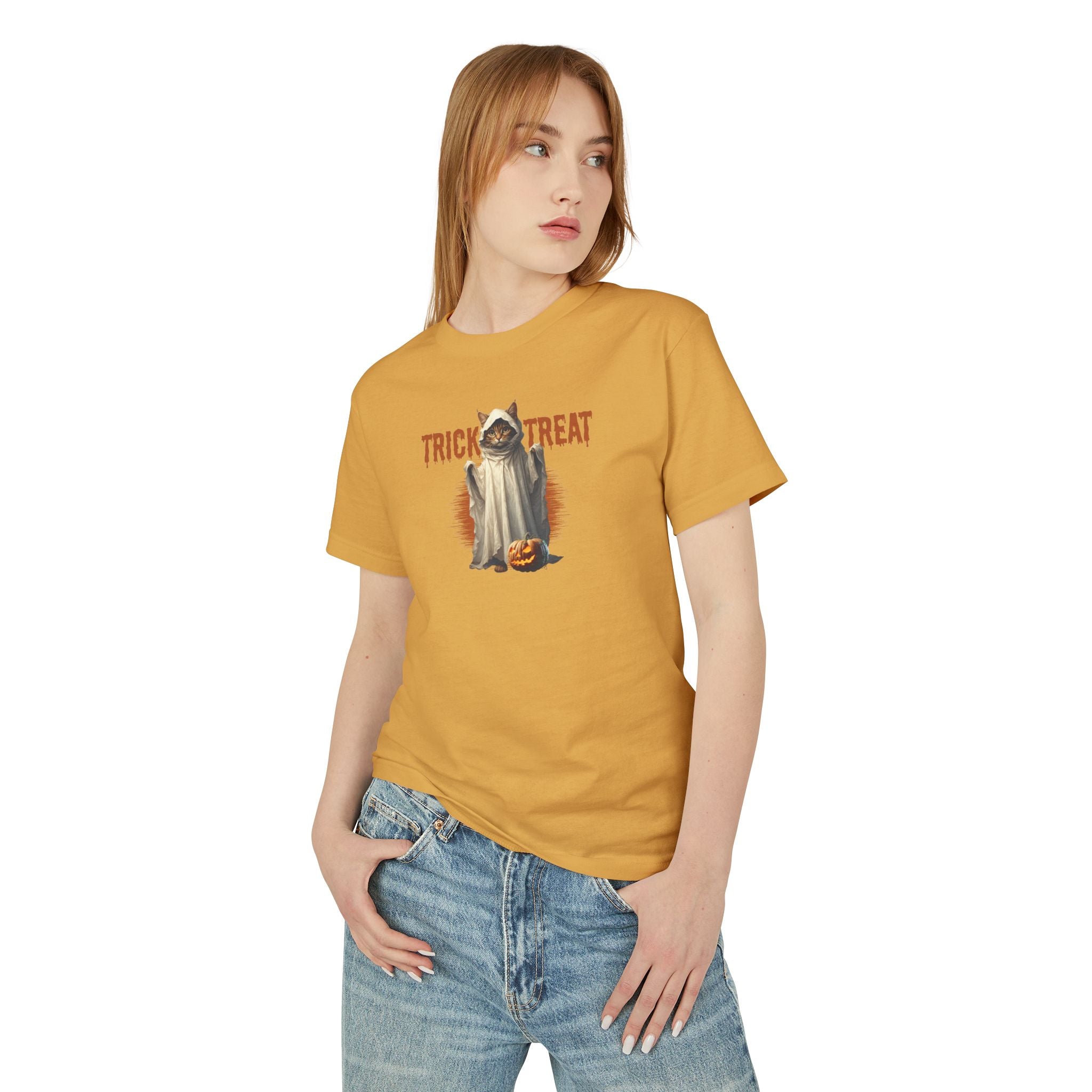 Halloween Trick-or-Treat Kitty Unisex Tee