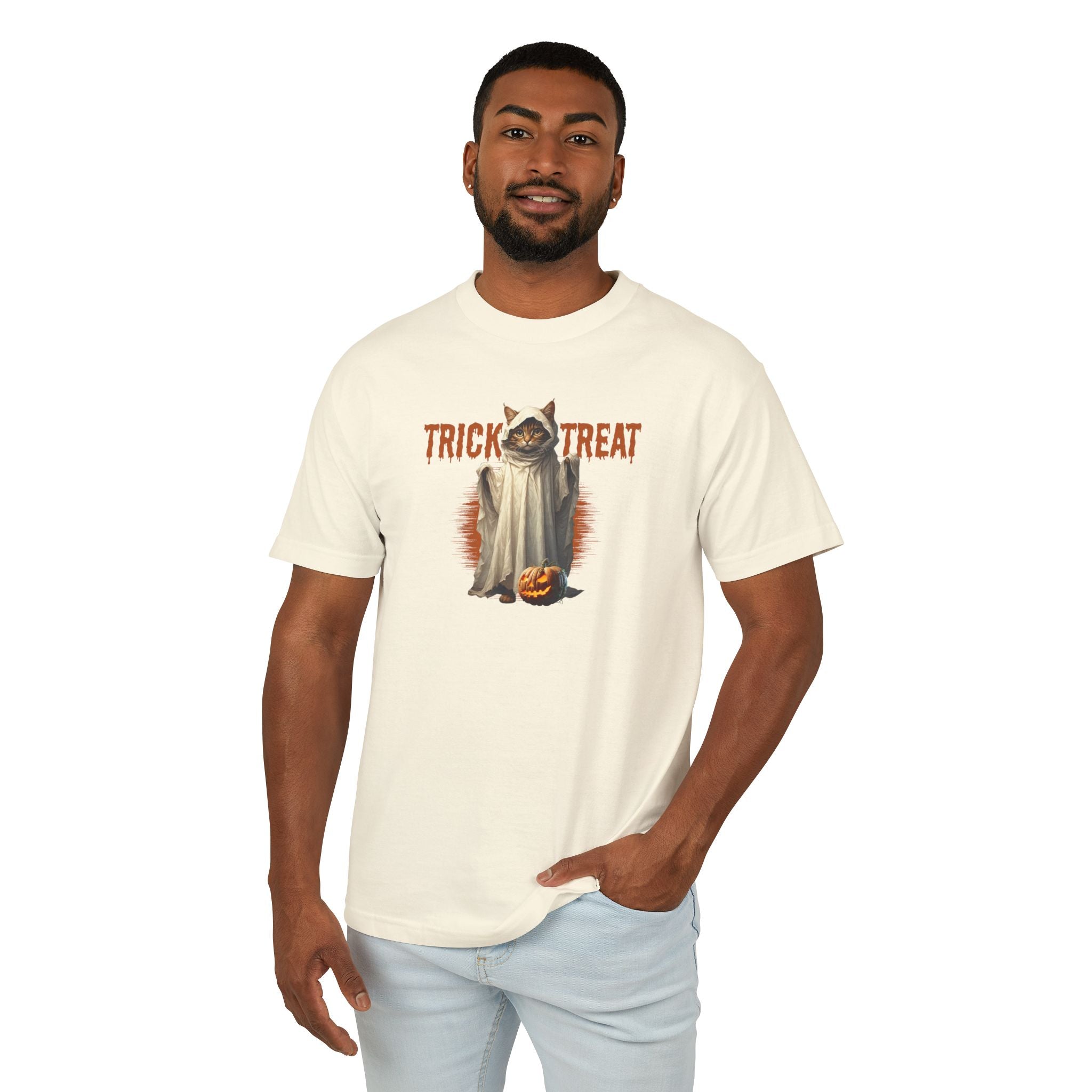 Halloween Trick-or-Treat Kitty Unisex Tee