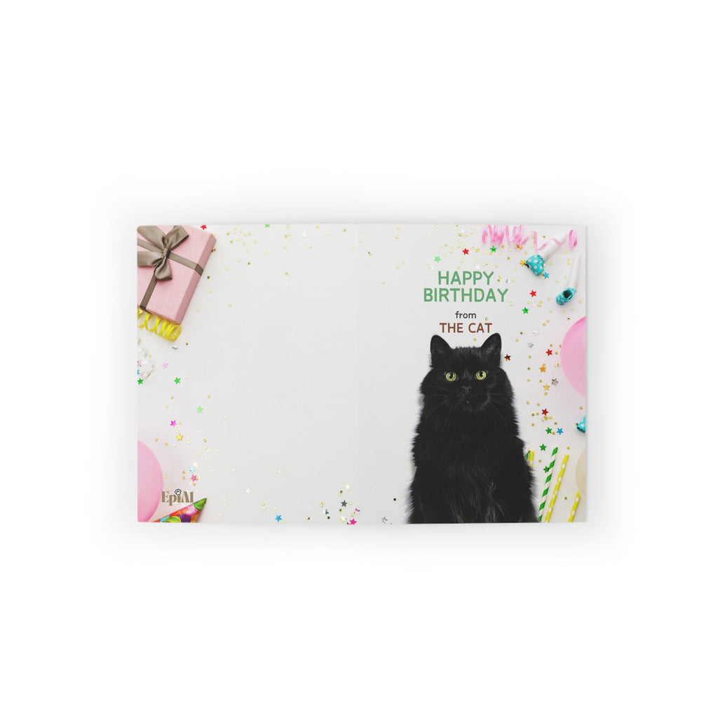 Happy Birthday from the Cat Greeting Cards, blank inside