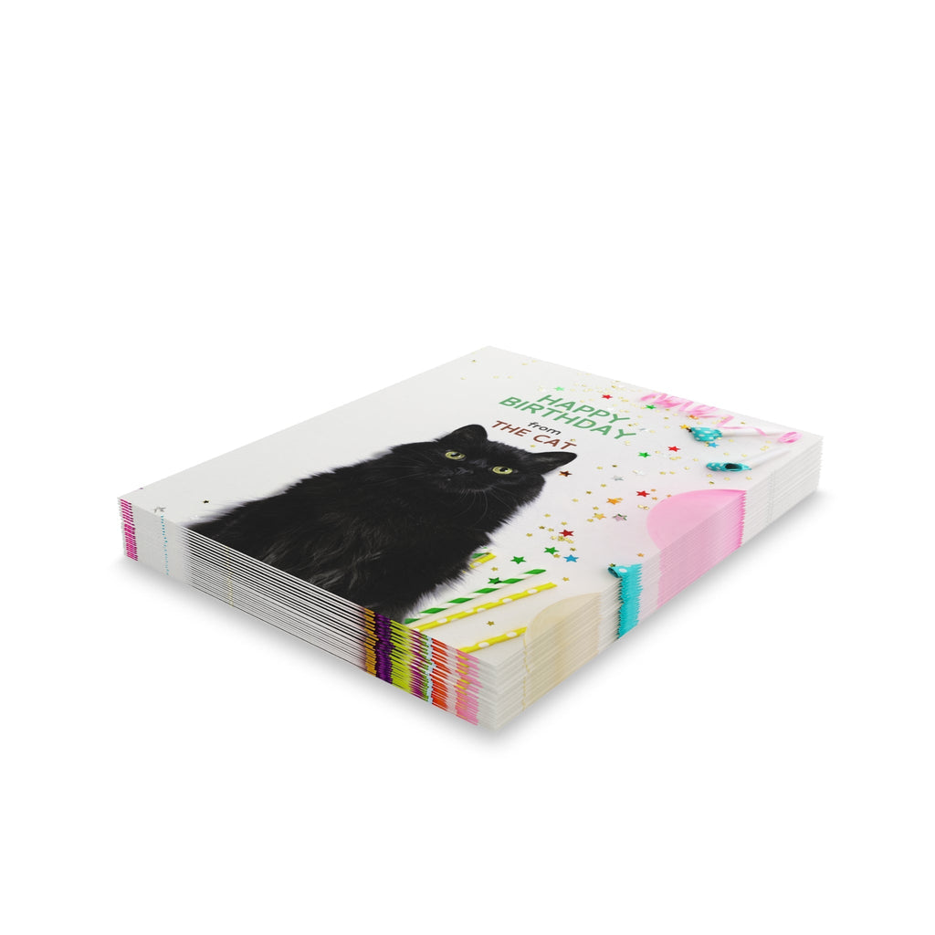 Happy Birthday from the Cat Greeting Cards, blank inside