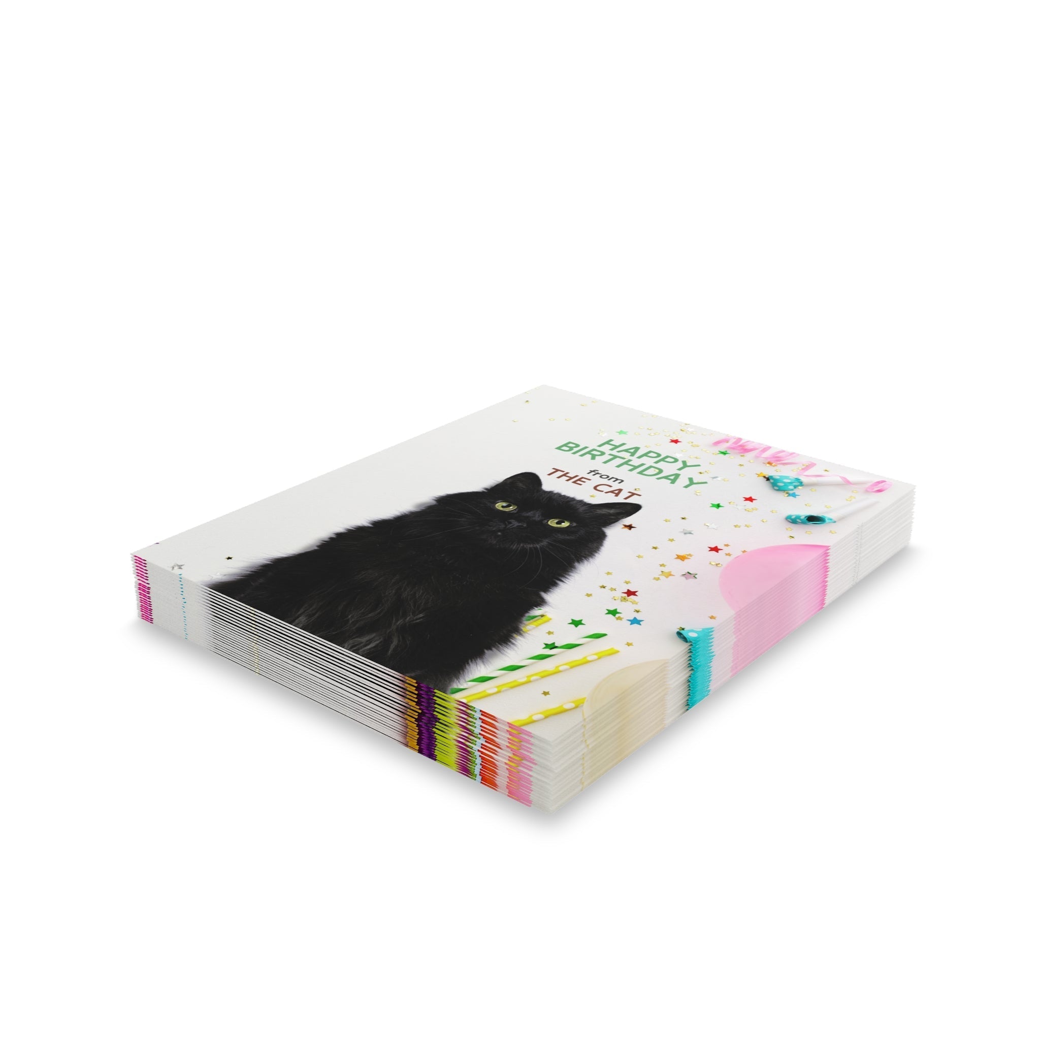 Happy Birthday from the Cat Greeting Cards, blank inside