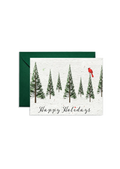 Happy Holidays Evergreen Cardinal Wildflower Seed Paper Card