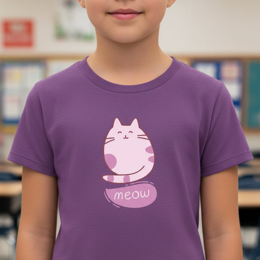 Harlynn Meow Kitty Youth Tee for Fun and Stylish Style