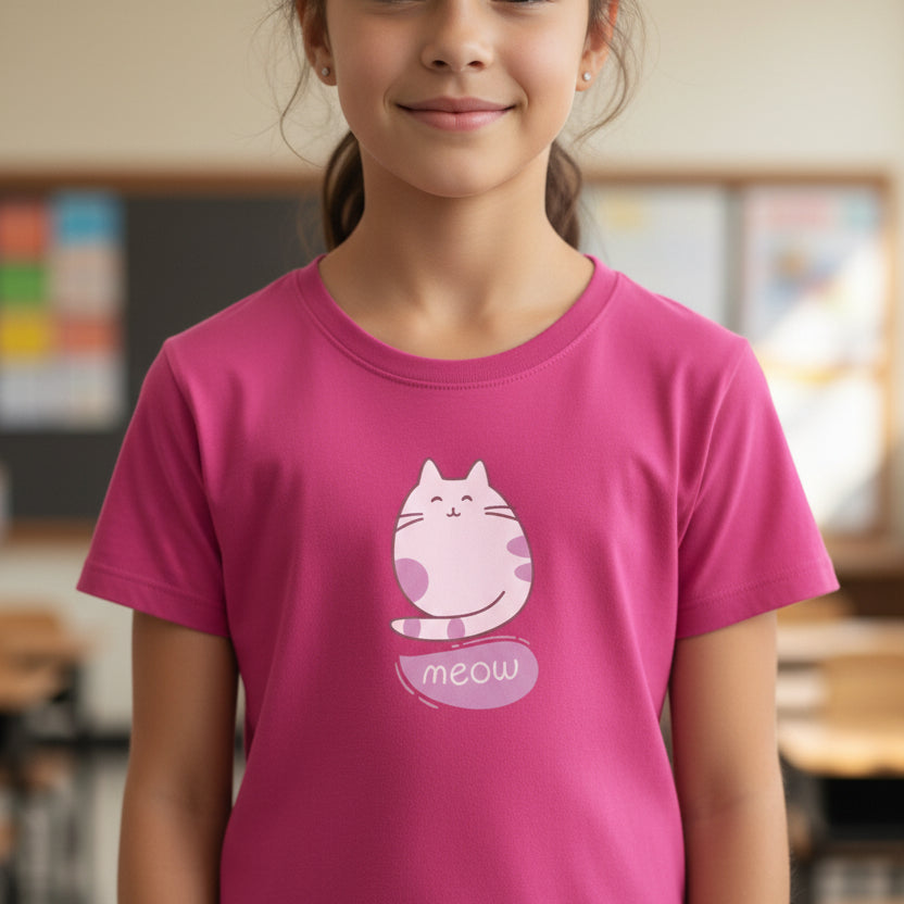 Harlynn Meow Kitty Youth Tee for Fun and Stylish Style
