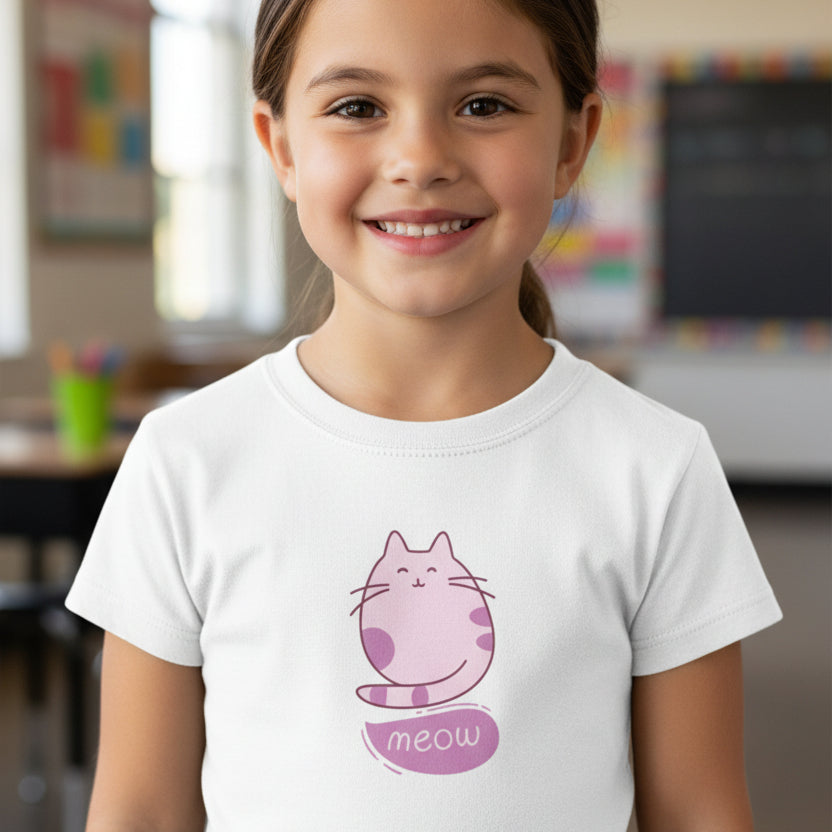 Harlynn Meow Kitty Youth Tee for Fun and Stylish Style