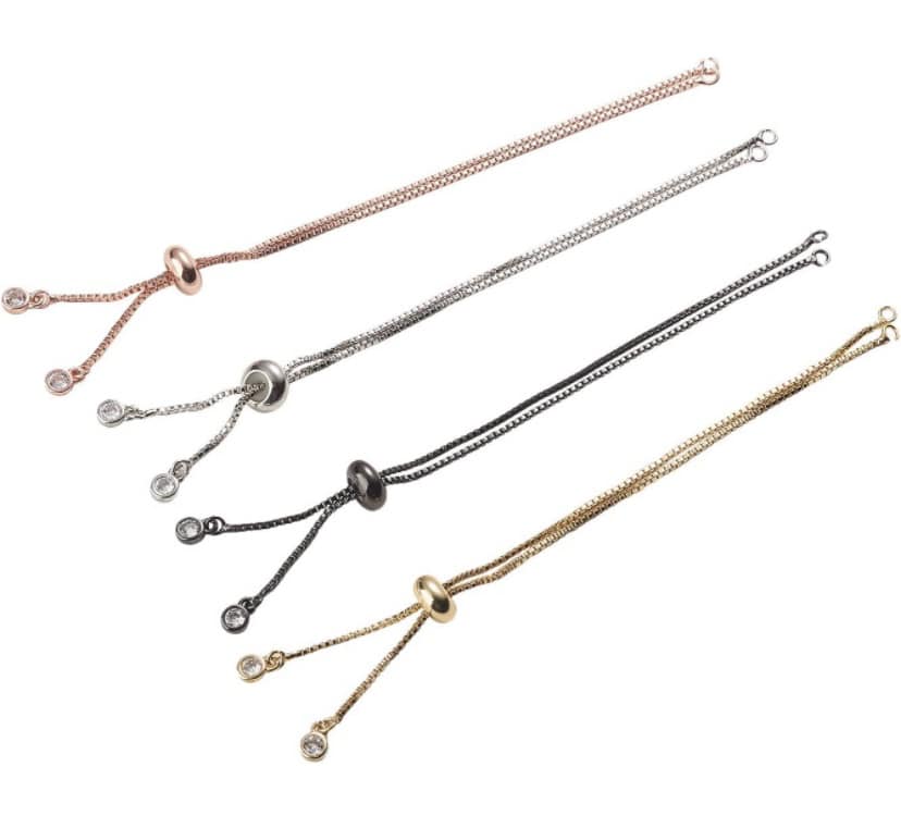 Herkimer Diamond Bracelet with Adjustable Chain (April)
