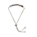 Sapphire Bracelet Faceted Round Beads with Adjustable Chain (September)