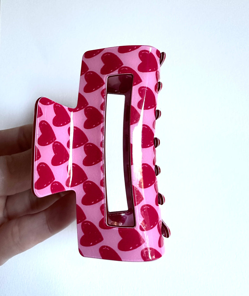 Heart Plastic Hair Claw
