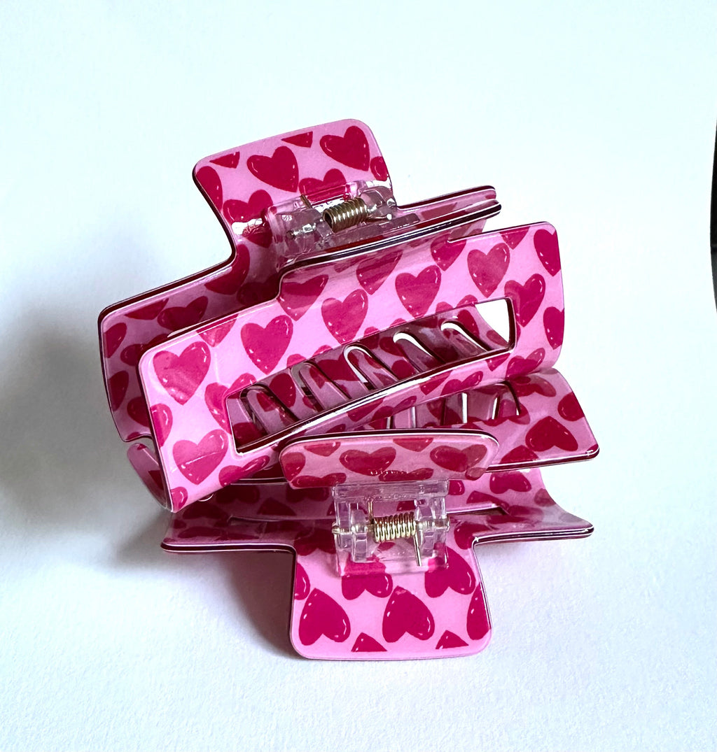 Heart Plastic Hair Claw
