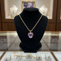 "Cherished Memories" Heart Checkered Cut Cremation Pendant 15mm