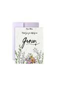 Thank you for helping me grow Wildflower Seed Paper Card