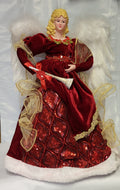 16 Inch Regal Angel Treetopper - Burgundy