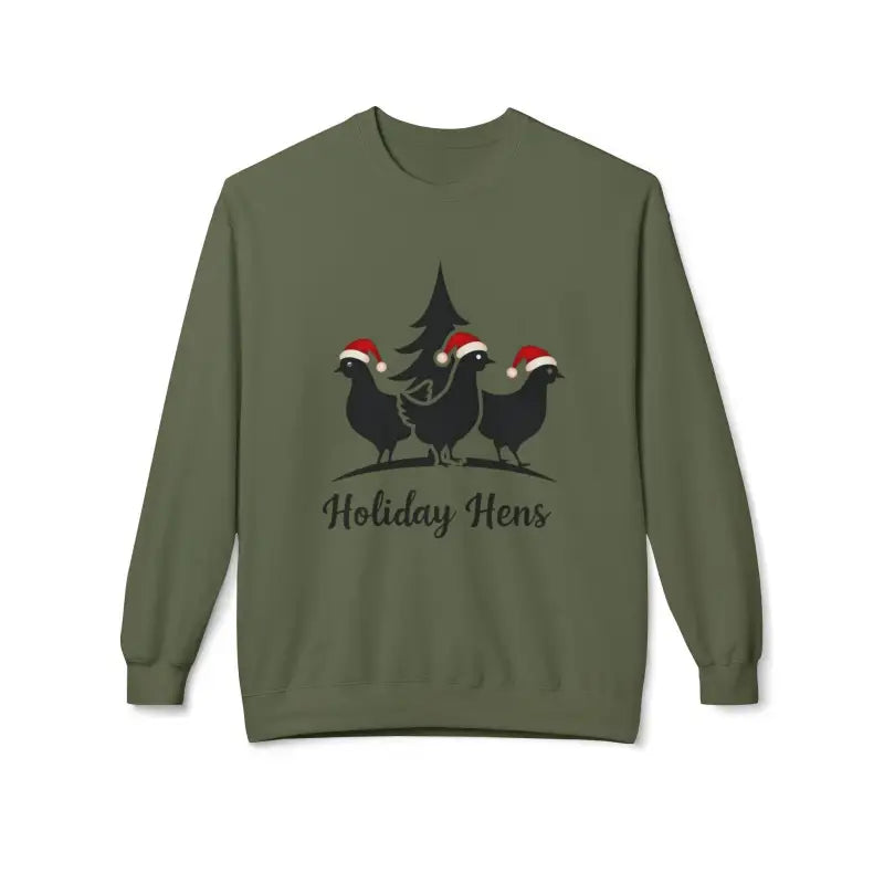 Ocean State Styles Sweater Fleece Holiday Hens Design