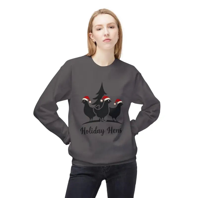 Ocean State Styles Sweater Fleece Holiday Hens Design