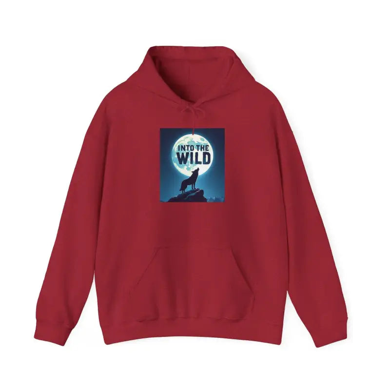 Ocean State Styles Hoodie Howling Moon Wolf Unisex Outdoor