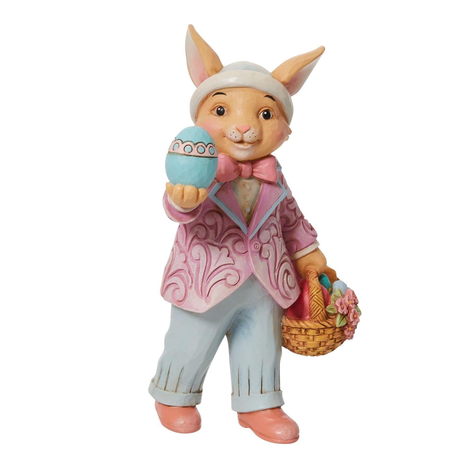 Pint Size Bunny with Egg Figurine
