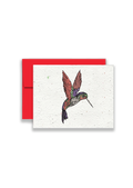 Whimsical Hummingbird Harmony Wildflower Seed Paper Greeting Card