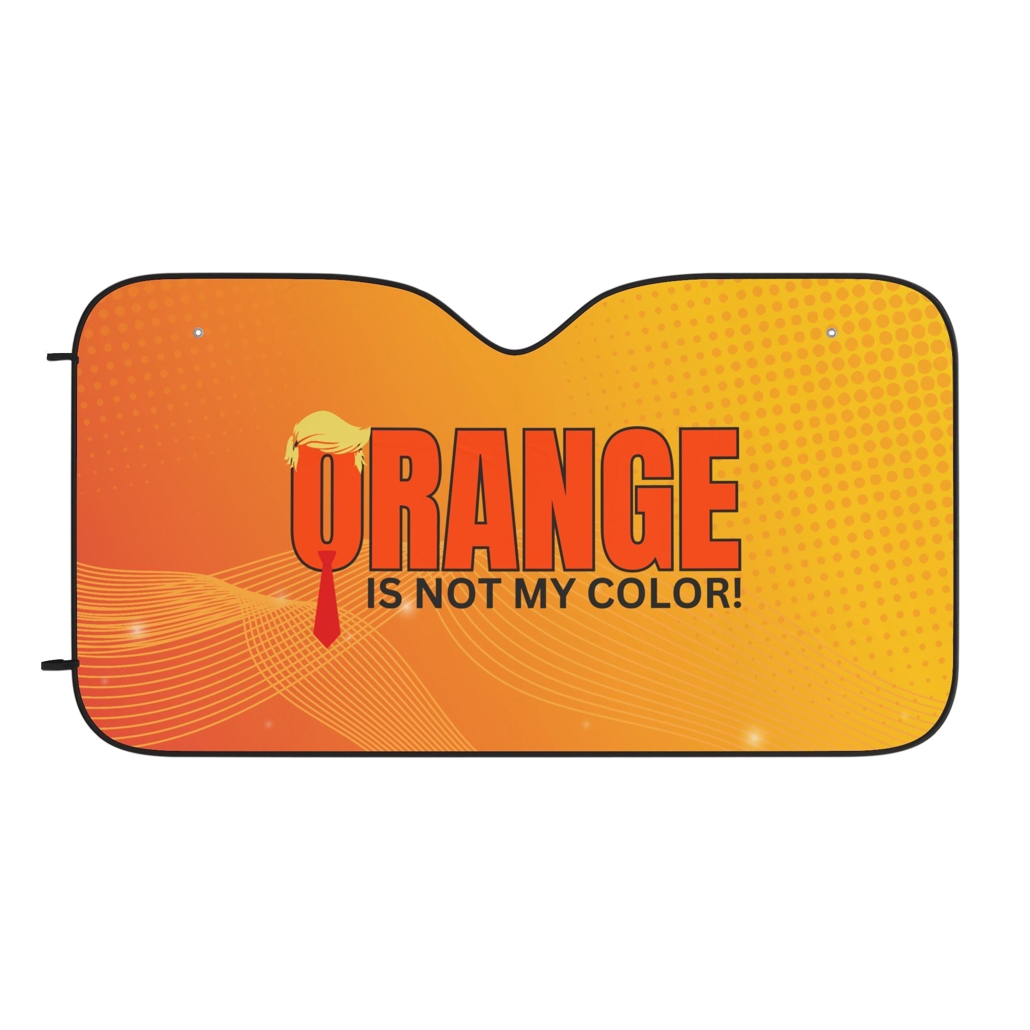 Humorous Car Sun Shades - 'Orange is Not My Color!'