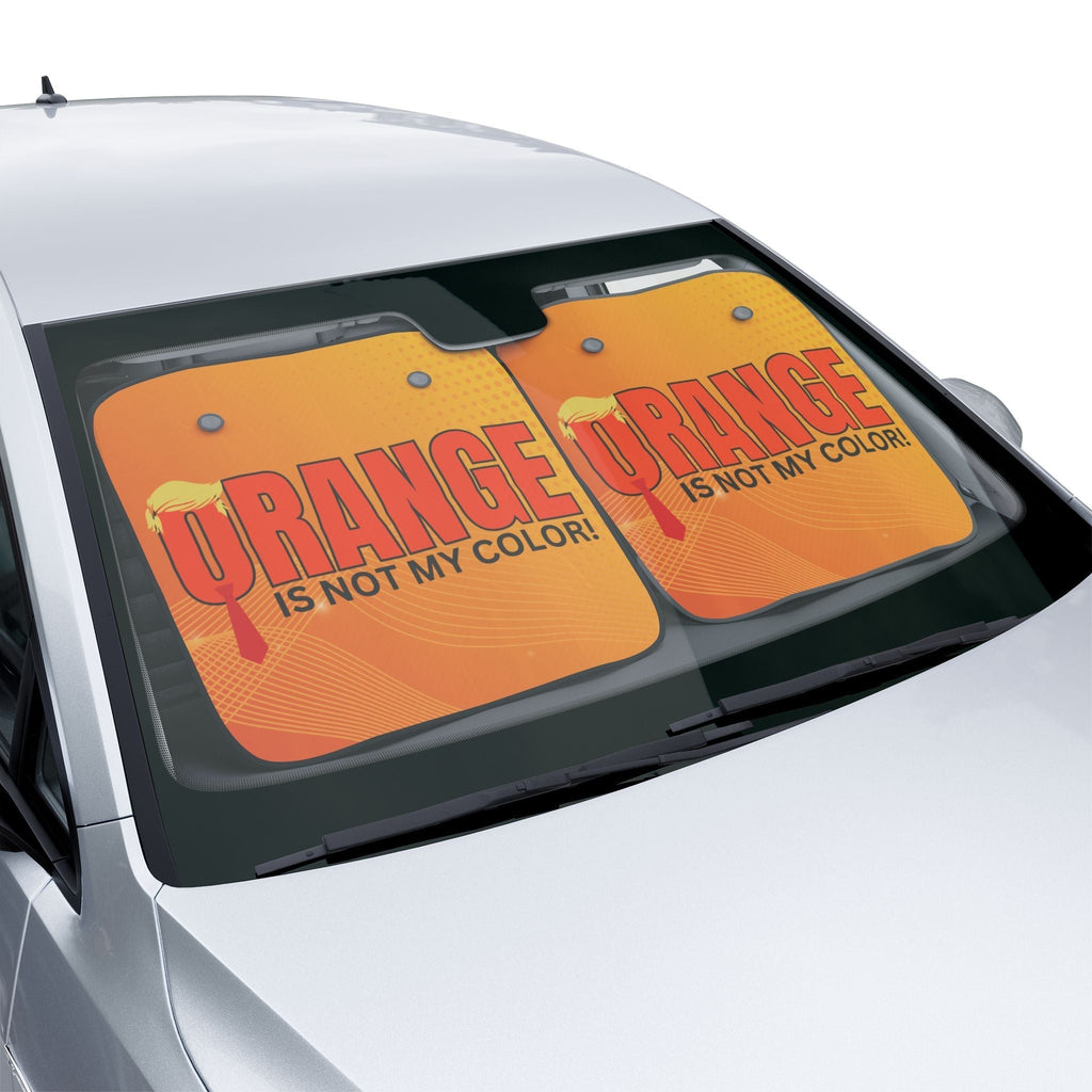 Humorous Car Sun Shades - 'Orange is Not My Color!'
