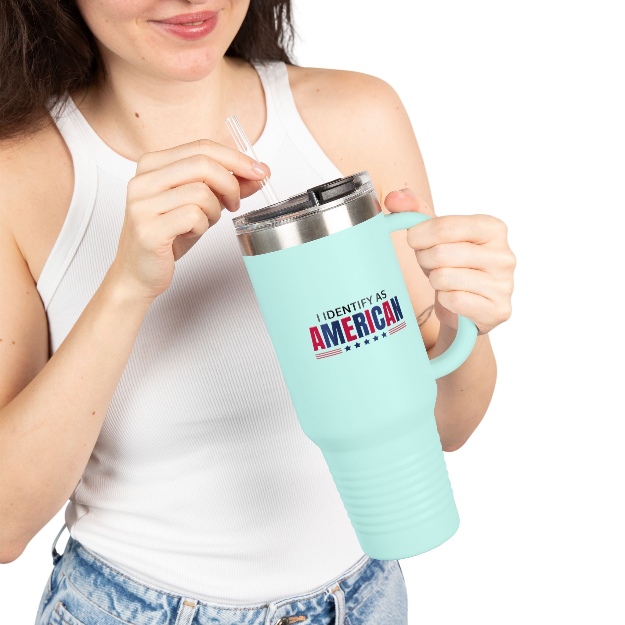 I Identify as American 40oz Insulated Travel Mug
