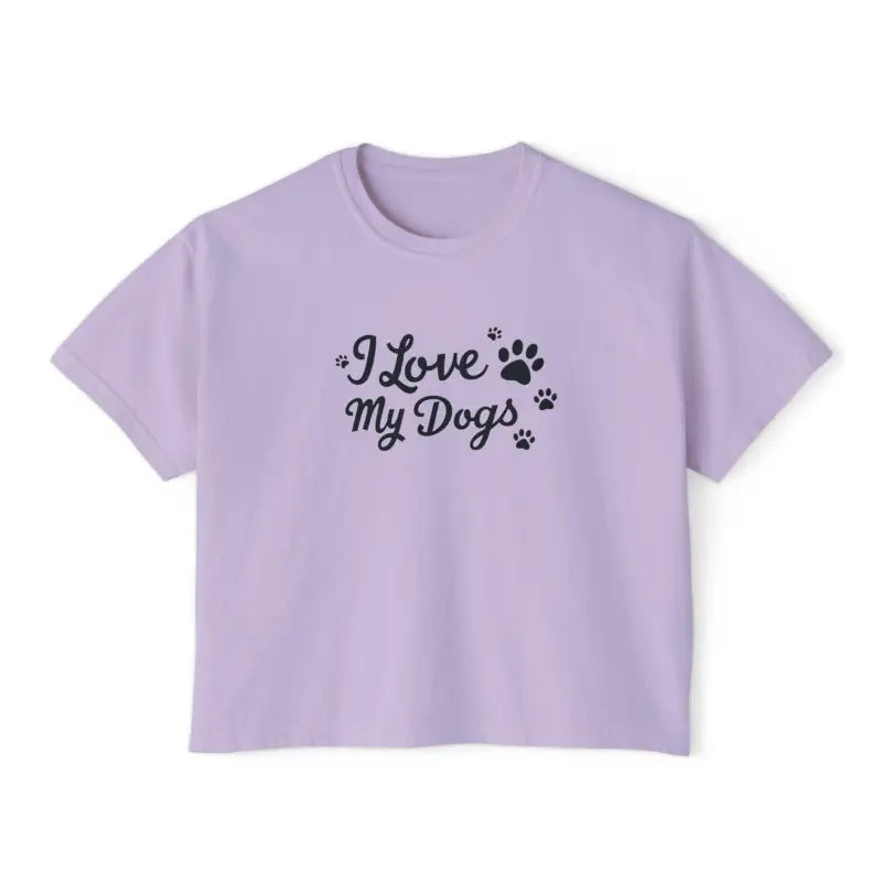 Ocean State Styles T Shirt I Love My Dogs Boxy Tee Women