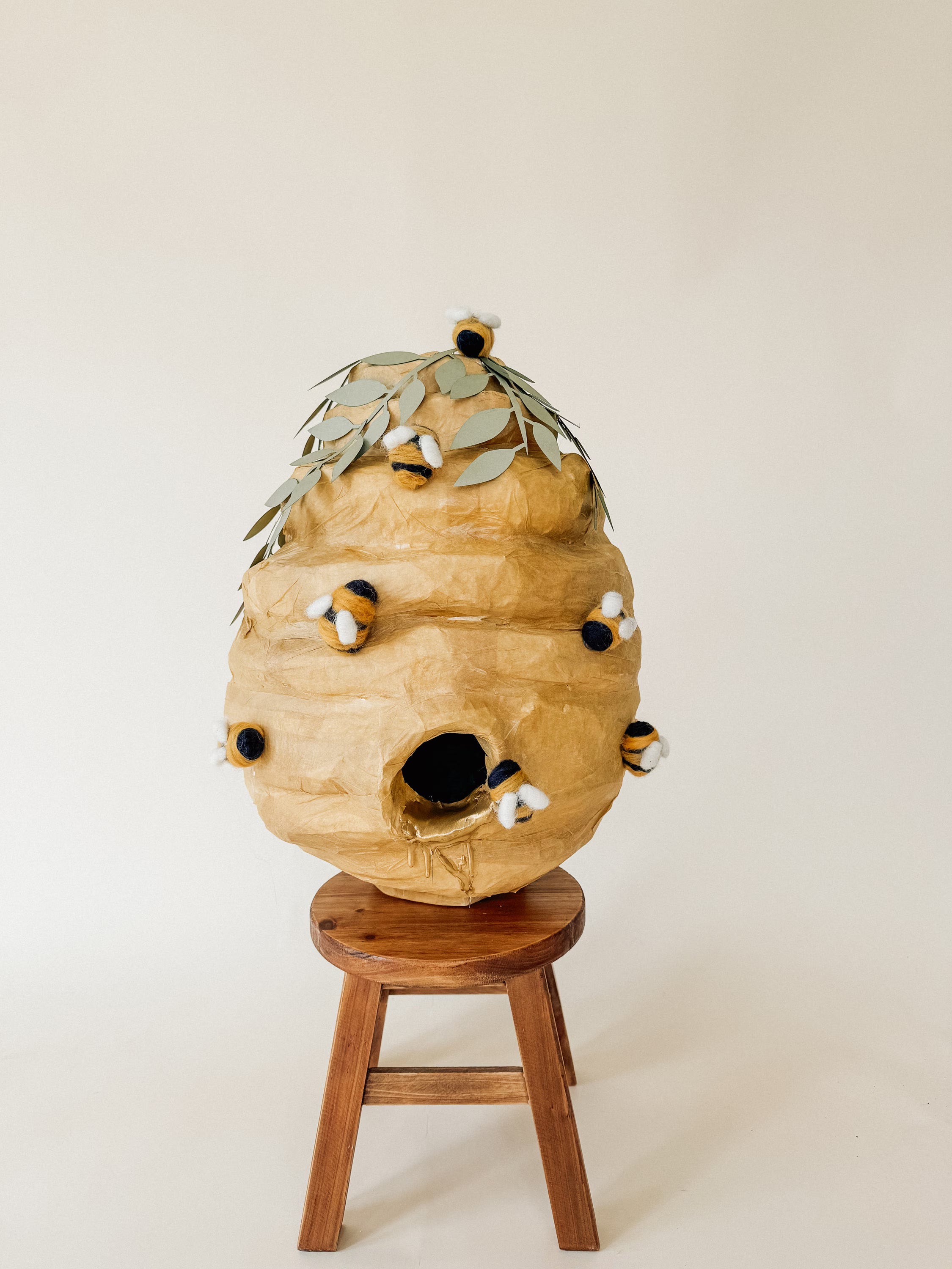 🐝 Honey Beehive Piñata – Handmade 24” Bee Party Decoration & Candy Holder