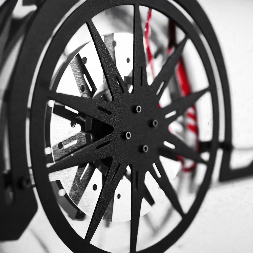 Custom Car Metal Wall Art with Spinning Wheels, Personalized Car Design, Custom Auto Gift for Men, Garage Decor, Your Car Line Art-KAFMEKA048